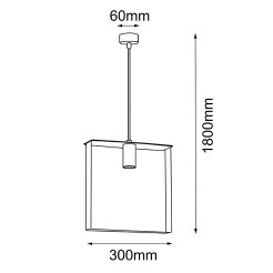 Lampa wisząca Ortiga 5 - Czarna (300 mm) 5154 Antigo