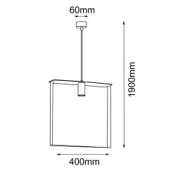 Lampa wisząca Ortiga 6 - Czarna (400 mm) 5155 Antigo