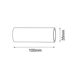 Łącznik 10 do systemu modułowego Mafra - Czarny (100 mm) 5104 Antigo