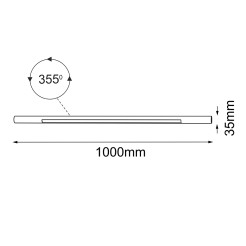 Lampa modułowa Mafra - Czarna (1000 mm) 5103 Antigo