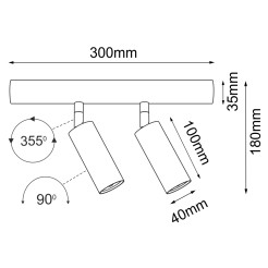 Lampa modułowa Mafra 2 - Czarna 5107 Antigo