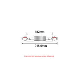Łącznik L elastyczny szynoprzewodu 3F 230V - Czarny 8119 Antigo