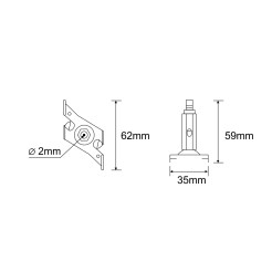 Zawiesie 5m do szynoprzewodu natynkowego 3F 230V - Czarne 8131 Antigo