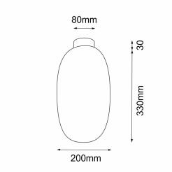 Plafon Tanpo I - Czarny (200 mm) 1093 Antigo