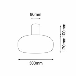 Plafon Tanpo O - Czarny (300 mm) 1094 Antigo