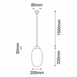 Lampa wisząca Tanpo I Z - Czarna (200 mm) 5208 Antigo