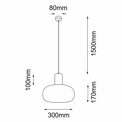 Lampa wisząca Tanpo O Z - Czarna (300 mm) 5209 Antigo