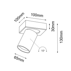 Reflektor Tarumi 1 - Czarny (130 mm) 7970 Antigo