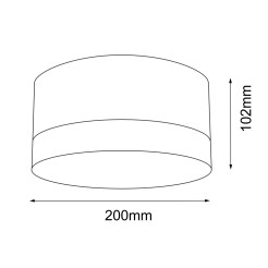 Plafon Tosa - Biały IP44 (200 mm) 7728 Antigo