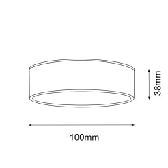 Plafon Tottori IL - Biały IP44 (100 mm) 3000K 7724 Antigo