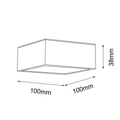 Plafon Tottori IL - Biały IP44 (100x100 mm) 3000K 7725 Antigo