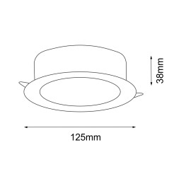 Lampa wpuszczana Tottori IL - Biała (125 mm) IP44 3000K 7726 Antigo