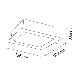 Lampa wpuszczana Tottori IL - Biała (125 mm) IP44 3000K 7727 Antigo