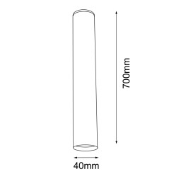 Plafon Yabu 70 - Czarny (700 mm) 1090 Antigo