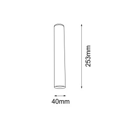 Plafon Yabu - Czarny (253 mm) 1167 Antigo