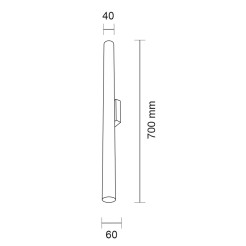 Kinkiet Yabu K1 - Czarny (700 mm) 4426 Antigo