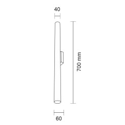 Kinkiet Yabu K1 - Czarny IP44 (700 mm) 8075 Antigo