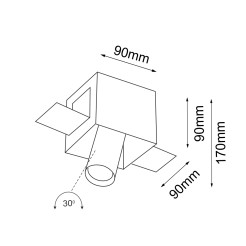 Lampa wpuszczana Yamato 1 - Czarna 3036 Antigo