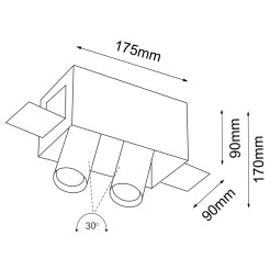 Lampa wpuszczana Yamato 2 - Biała 7803 Antigo