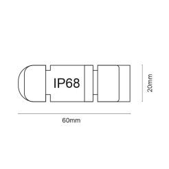 Złącze kablowe 3 PIN - Czarne 9950 Antigo