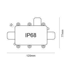 Złącze kablowe 4 PIN - Czarne 9951 Antigo