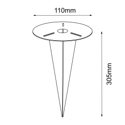 Element montażowy do lamp stojących ogrodowych - Antracyt 9954 Antigo