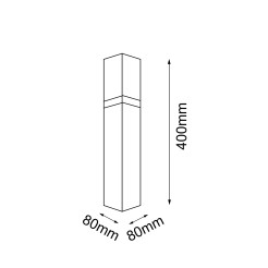 Słupek ogrodowy Fuku - Antracyt (400 mm) 9916 Antigo