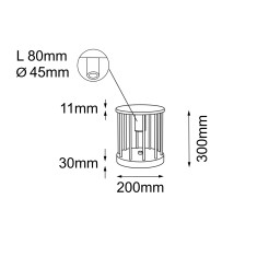 Lampa stojąca ogrodowa Hagi - Antracyt (300 mm) 9905 Antigo