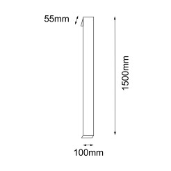 Kinkiet zewnętrzny Hikone - Antracyt (1500 mm) 3000K 9925 Antigo