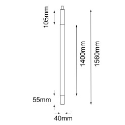 Lampa wisząca zewnętrzna Natsu - Antracyt (1560 mm) 9902 Antigo