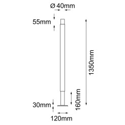 Lampa stojąca ogrodowa Natsu 2 - Antracyt (1350 mm) 9904 Antigo