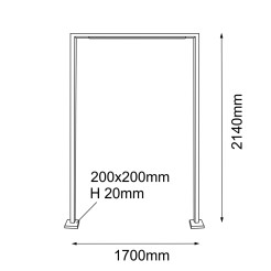 Lampa stojąca ogrodowa Taketa - Antracyt (2140 mm) 9931 Antigo