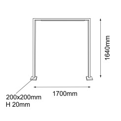 Lampa stojąca ogrodowa Taketa - Antracyt (1640 mm) 9934 Antigo