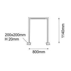 Lampa stojąca ogrodowa Taketa - Antracyt (1140 mm) 9935 Antigo