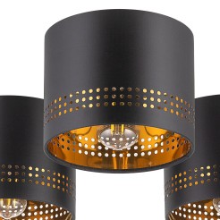 TAGO BLACK LAMPA SUFITOWA 3 PŁ 4589