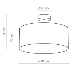 RONDO GRAPHITE LAMPA SUFITOWA 4 4240