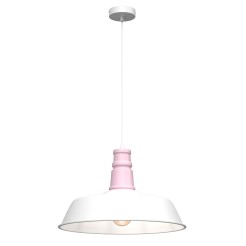 Lampa wisząca ENZO WHITE/PINK 1xE27 MLP7979