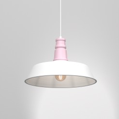 Lampa wisząca ENZO WHITE/PINK 1xE27 MLP7979