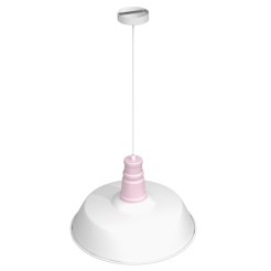 Lampa wisząca ENZO WHITE/PINK 1xE27 MLP7979