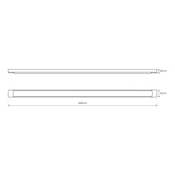 Listwa LED Batten 36W 120cm 4000K - Czarny ML0750