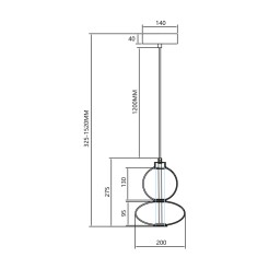 Lampa wisząca DAPHNE WHITE 12W ML0862