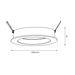 Oprawa podtynkowa Redondo Biały 1xAR111 GU10 ML1077