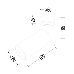 Oprawa Pipe Spot Czarny 1xGU10 ML1156