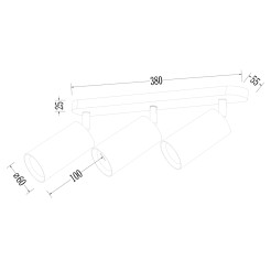 Oprawa Pipe Spot Czarny 3xGU10 ML1162