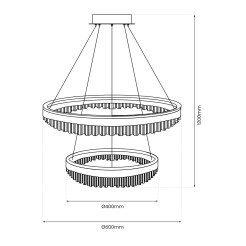 Lampa wisząca PRECIOSA 85W LED ML1000