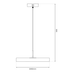 Lampa wisząca DISC 38W LED ML1065