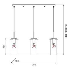 Lampa wisząca PADOVA 3xE27 ML1073