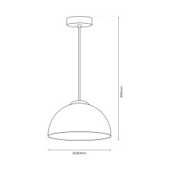 Lampa wisząca GAMMA BLACK 1xE27 MLP1063