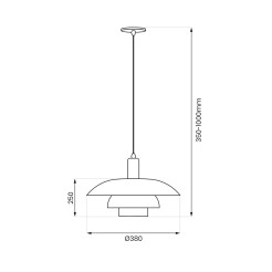 Lampa wisząca FERRO 1xE27 ML1048