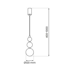 Lampa wisząca BOULE Mint 1xG9 MLP1028